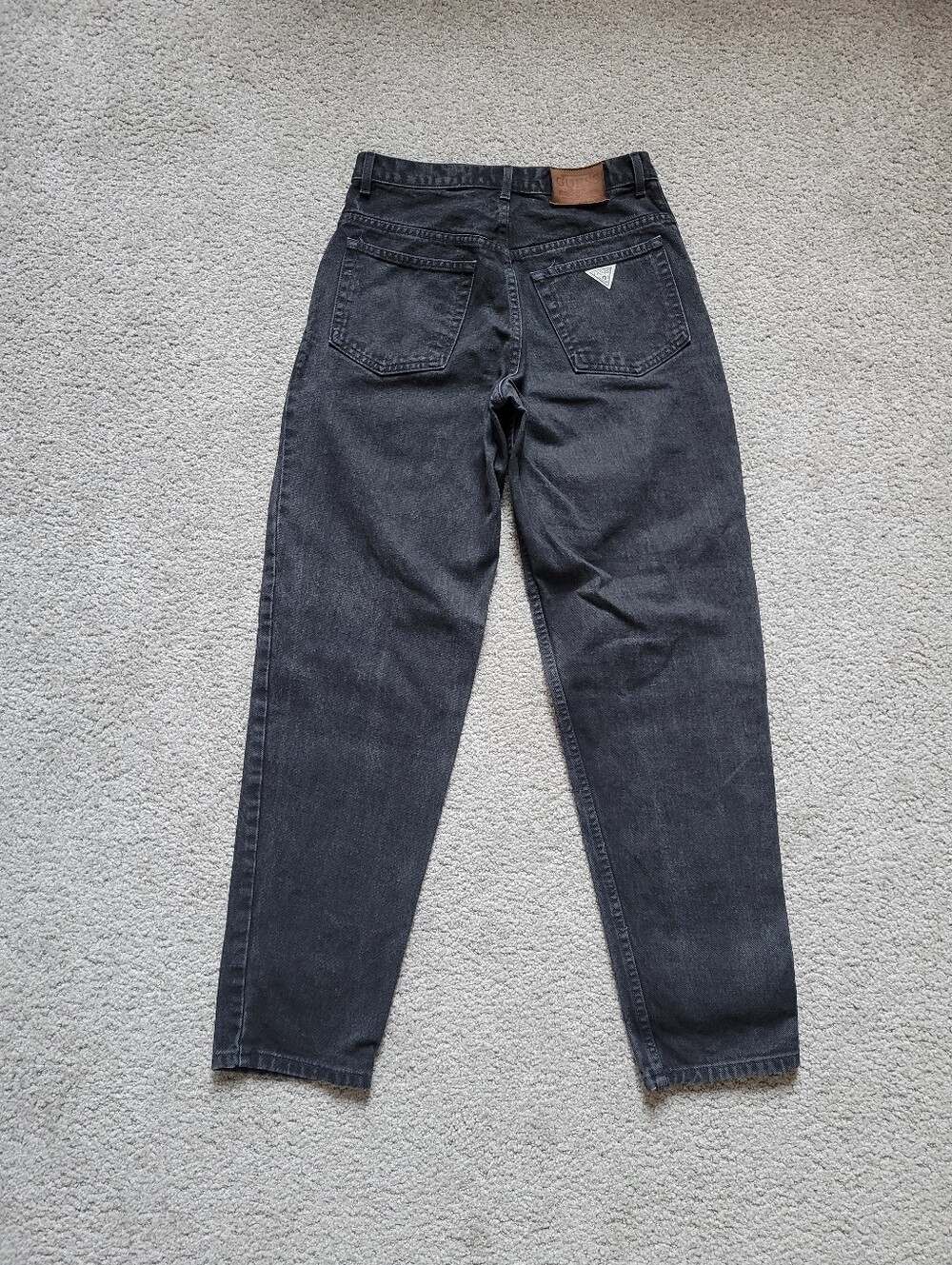 VTG 90s Guess Pascal Black High Waisted Mom Jeans Made in USA 31 x 32 - Picture 7 of 11